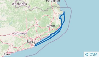 Навигационный маршрут вдоль побережья Коста Брава